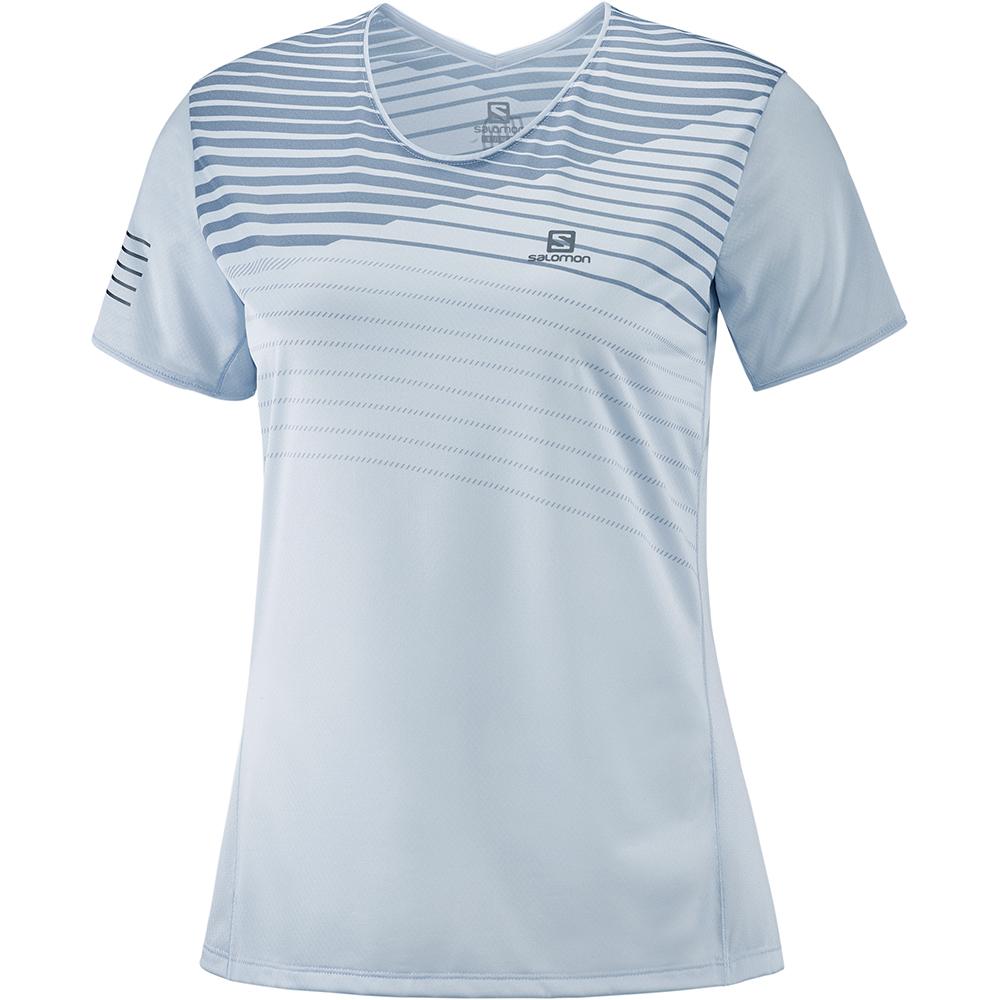 Salomon SENSE W Camisetas Mujer - Azules - Colombia (84706-WFNU)